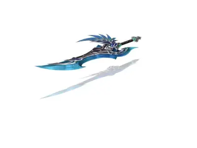 Elven Sword Low-poly 3D model