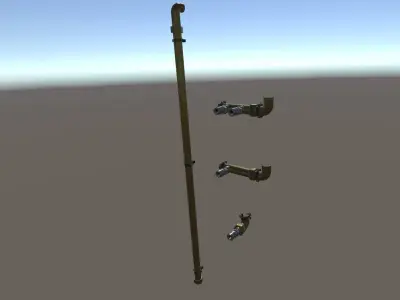 Pneumatic Pipes - PBR  Low-poly 3D model