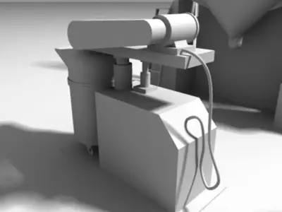 Pharmaceutical machinery 3D model