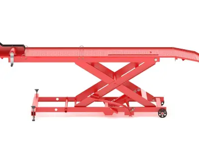 Foot Pedal Operated Hydraulic Lift Table Manual Lifting Platform 3D model