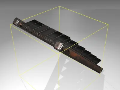 Futuristic Stairs - 15 - Rusty Textures Low-poly 3D model