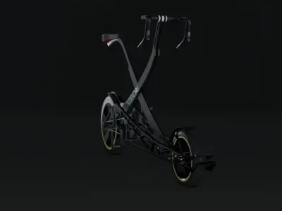 Scissors future bike concept  Low-poly 3D model