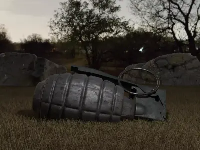 Grenade for game and animation projects  3D model