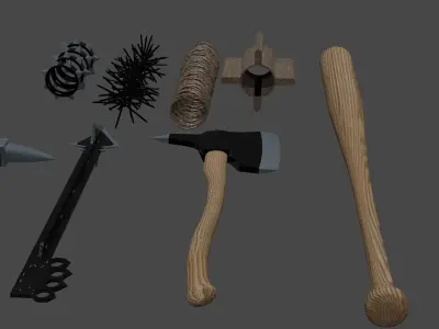 melee weapons Low-poly 3D model buy