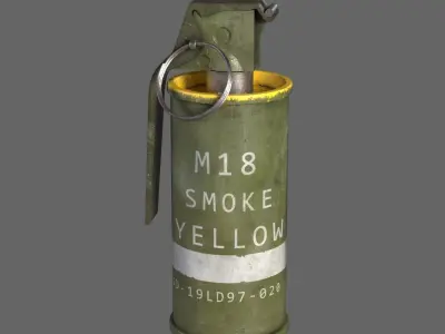 M18 Smoke Grenade Low-poly 3D model