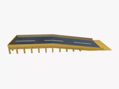 Dock Ramp Low-poly 3D model