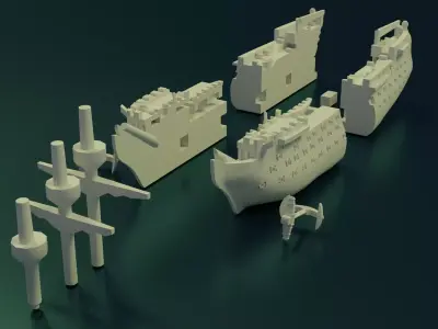 HMS Victory Sliced 3D print model