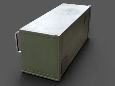 WW2 Military radio Low-poly 3D model