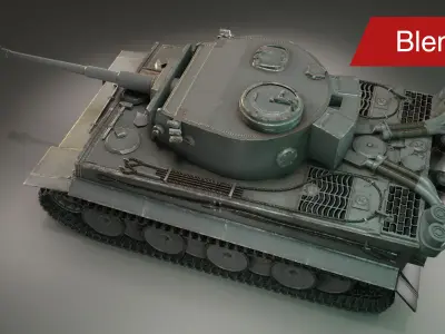 Tiger 1 Tank PBR 3D model