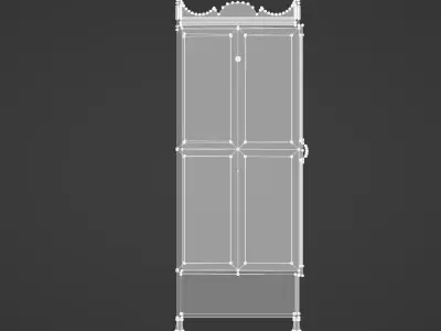 Antique Wardrobe Low-poly 3D model