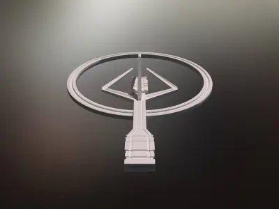 Sci-Fi Ring Spaceship  Low-poly 3D model