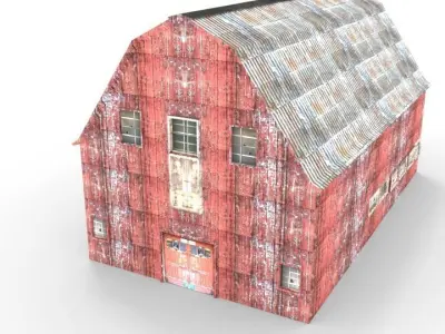 Farm Barn Low-poly 3D model