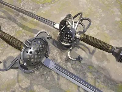 Pappenheimer Sword Low-poly 3D model