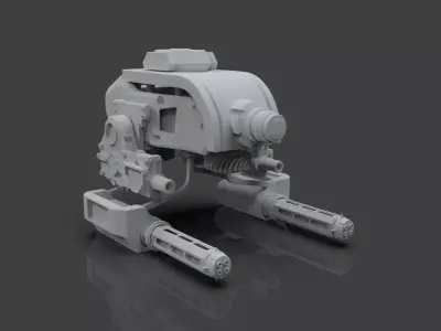 Sci-Fi Drone - 2 - Untextured 3D model