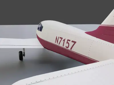 Piper Pa-28 Low-poly 3D model Low-poly 3D model