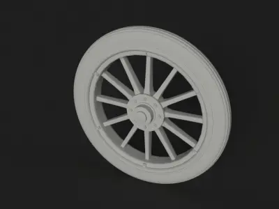 Oldtimer car wheel 3D model