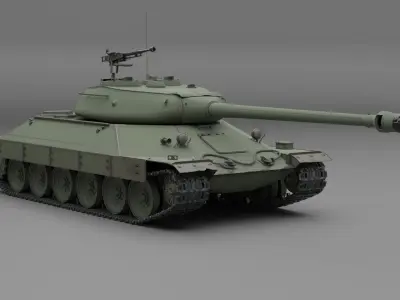 IS-6 Russian heavy tank 3D model