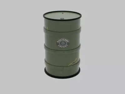Metall Barrel Low-poly 3D model