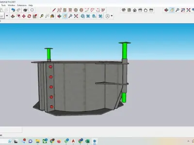 PILE CLAMP D600 Low-poly 3D model