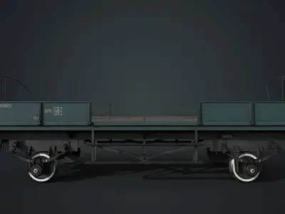 Railroad Platform Low-poly 3D model