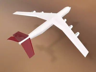 Fictional Super Heavy Cargo Aircraft Phantom Style Tail 3D model