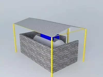 LP GAS STATION Free 3D model