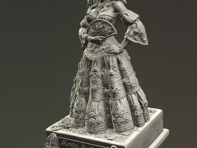Maria Mulambo Statue Part Model Silicone Mold  3D print model
