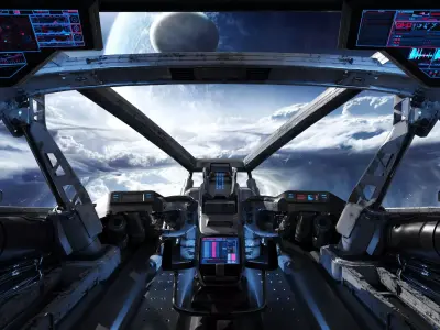 Spaceship Cockpit v2 3D model