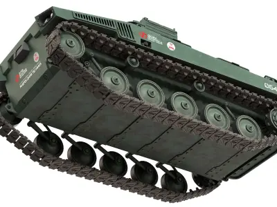 Marker Anti Tank Robot UGV Low-poly 3D model