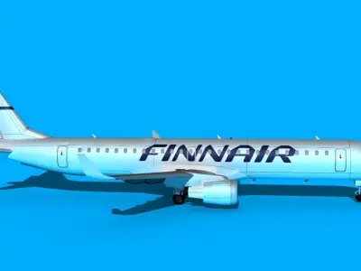 Embraer Emb-190 Finnair 1 3D model