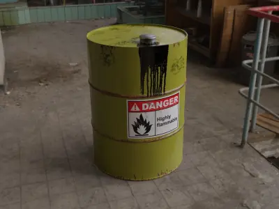 Oil Barrel Oil canister Fuel Barrel Low-poly 3D model