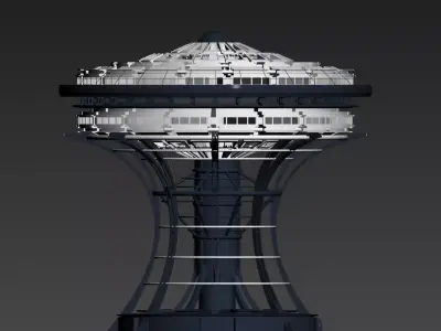 Futuristic Core Structure 3D model