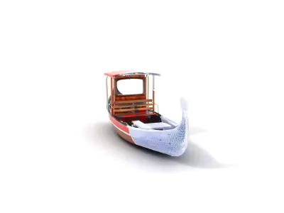Venetian Gondola model pack Low-poly 3D model