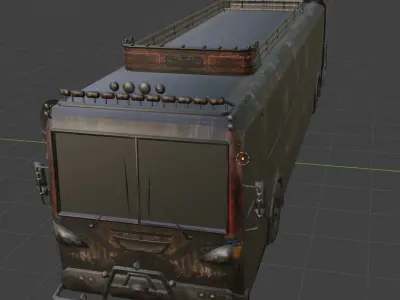 bus big Low-poly 3D model