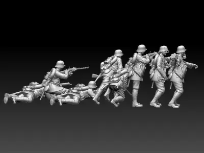 German soldier WW1 3D print model