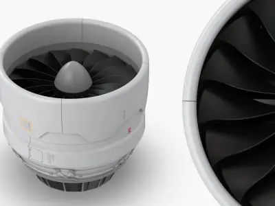  Sci-Fi Propulsion Turbine Chamber White 