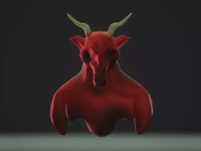 Bull Model demon with horns Free 3D model