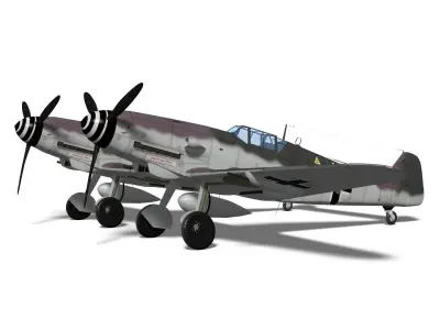 Messerschmitt Bf 109 Zwilling 3D model