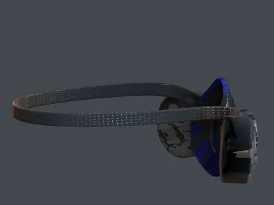 Gas mask helmet 3d model scifi Low-poly Low-poly 3D model Low-poly 3D model buy