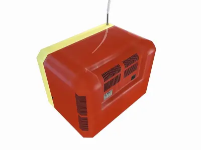 RETRO ANTIQUE TELEVISION Low Poly Low-poly 3D model