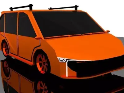 suv mini Vision Gold 1x Low-poly 3D model