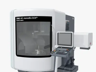 CNC Five axis machining center 3D model