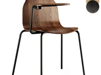 Sancal Boby Wood Chair with Writing Table 3D model