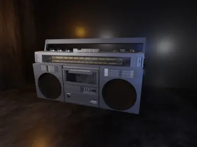 Old Radio - Hitachi TRK 7800E  3D model