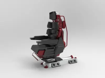 Pilot seat a 3D model