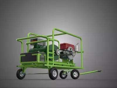PORTABLE WELDER WELDING POWER DIESEL ENGINE GENERATOR GENSET KVA 3D model