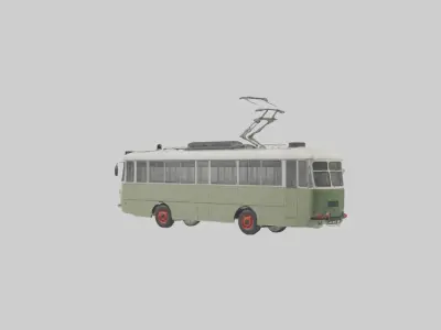 Trolleybus Model 1 Low-poly 3D model