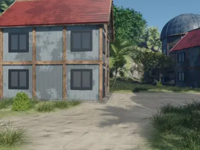 Coastal Village Layout 3D model