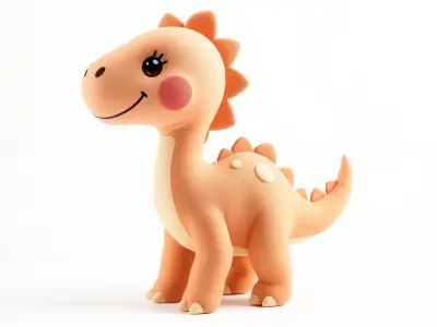 Cute Dinosaur Model Pack for D Rendering and Games Low-poly 3D model