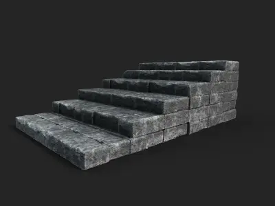 Old Stairs Low-poly 3D model purchase